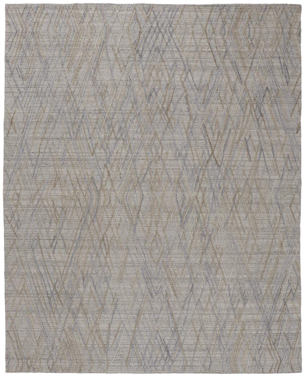 Elias Modern/Casual Gray/Blue Accent Rug