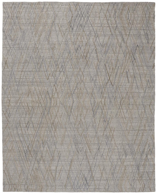 Elias Modern/Casual Gray/Blue Area Rug