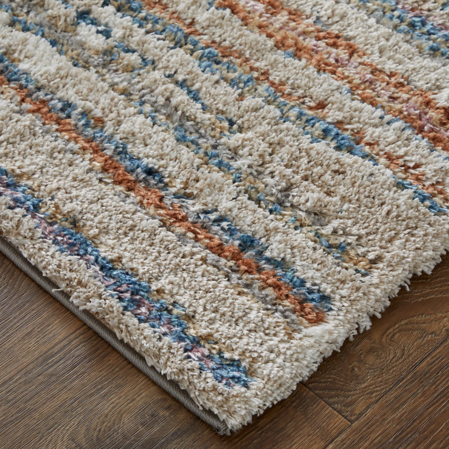 Mynka Transitional/Casual Ivory/Blue/Orange Runner  Feizy Rugs Small Parcel,Feizy Rugs,Mynka,Ivory/Blue/Orange,2'6" x 8',Runner,Polyester,Transitional/Casual,Turkey