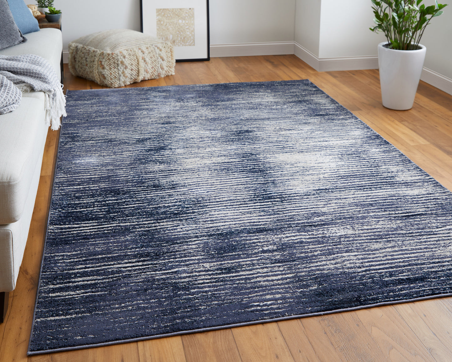 Indio Modern/Industrial/Casual Blue/Gray/Ivory Runner  Feizy Rugs Small Parcel,Feizy Rugs,Indio,Blue/Gray/Ivory,2'10" x 7'10",Runner,Polyester/Polypropylene,Modern/Industrial/Casual,Turkey