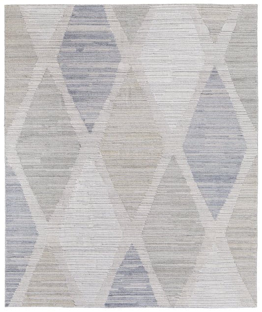 Elias Modern/Casual/Bohemian & Eclectic Ivory/Blue/Brown Accent Rug