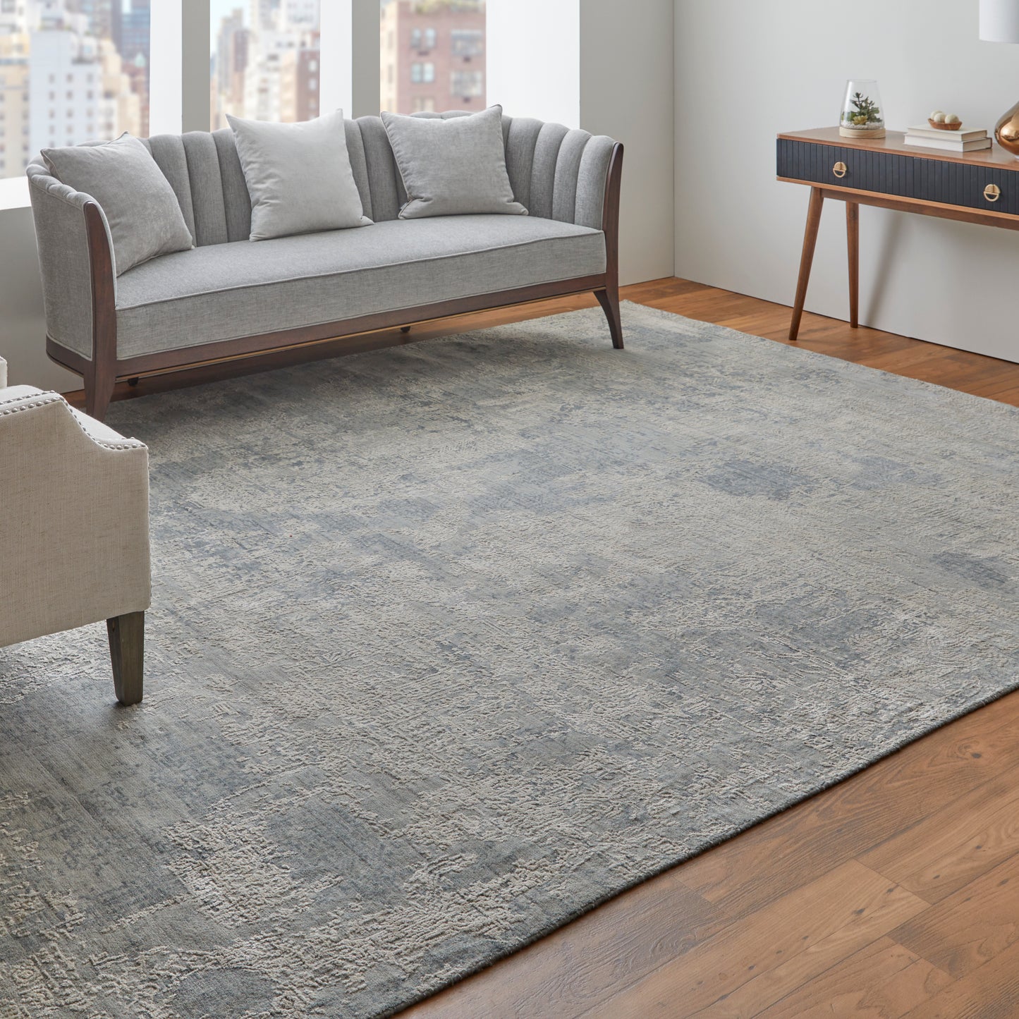 Eastfield Modern/Casual Silver/Gray Accent Rug