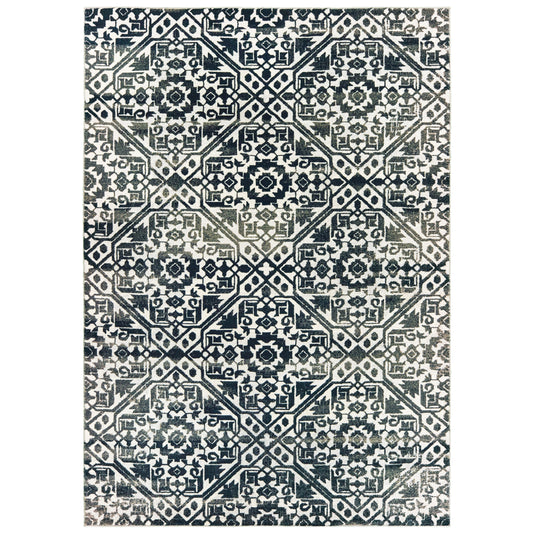 BOWEN 5506E Navy Rug - ORIENTAL WEAVERS