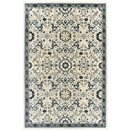 BOWEN 073J2 Ivory Rug - ORIENTAL WEAVERS