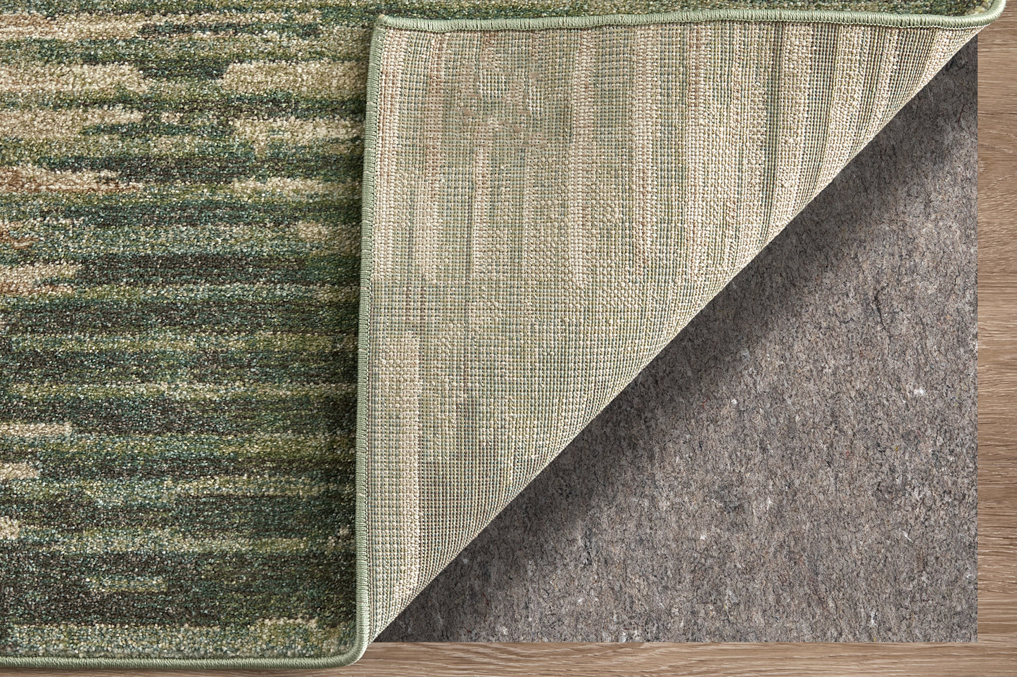 Eden Modern/Industrial Green/Ivory/Brown Area Rug