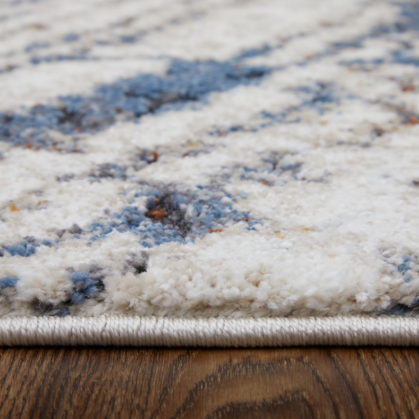 Gilmore Modern/Bohemian & Eclectic/Casual Ivory/Blue/Orange Accent Rug  Feizy Rugs Small Parcel,Feizy Rugs,Gilmore,Ivory/Blue/Orange,2' x 3',Accent Rug,Polypropylene,Modern/Bohemian & Eclectic/Casual,Turkey