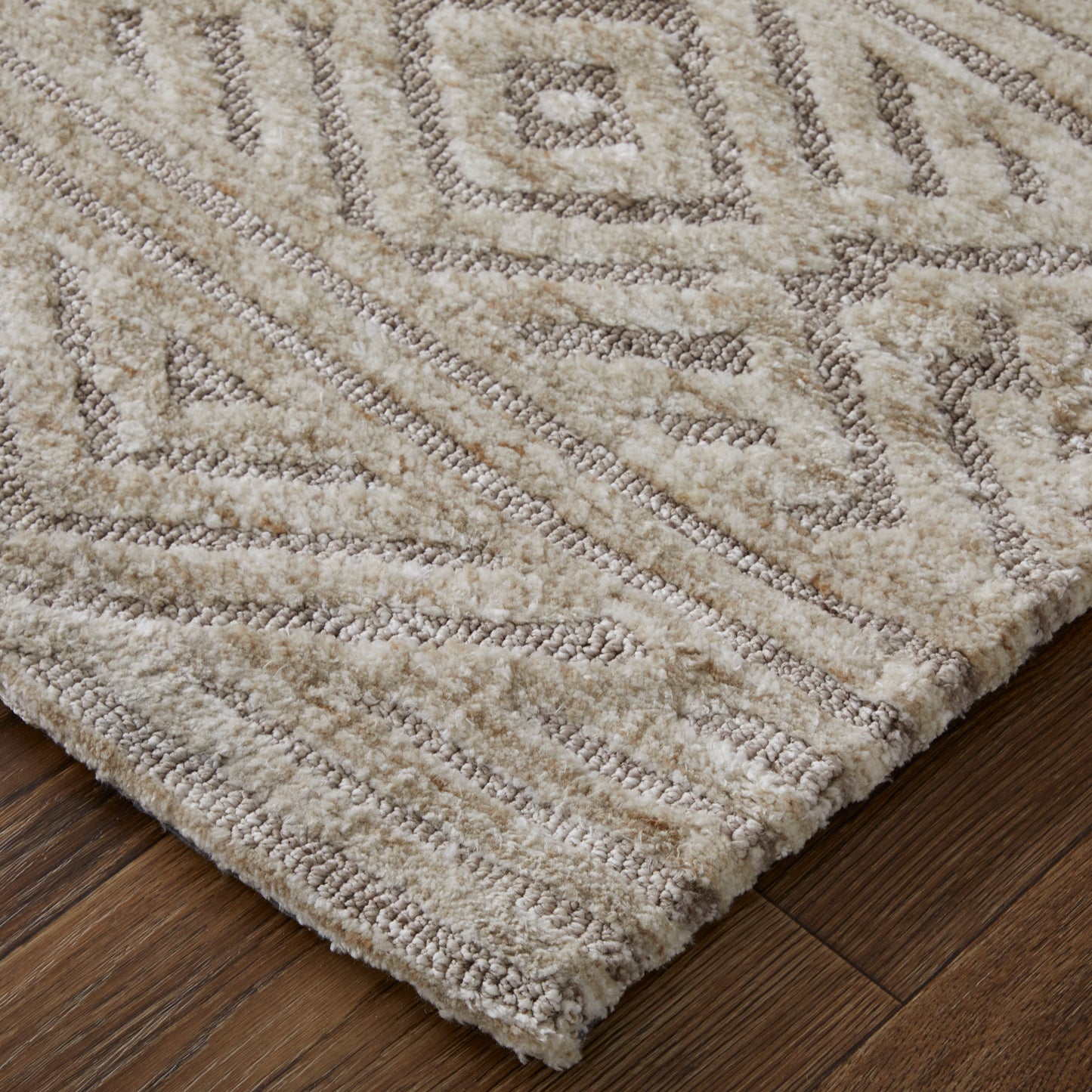 Colton Modern/Luxury & Glam/Mid-Century Modern Tan/Ivory/Brown Area Rug