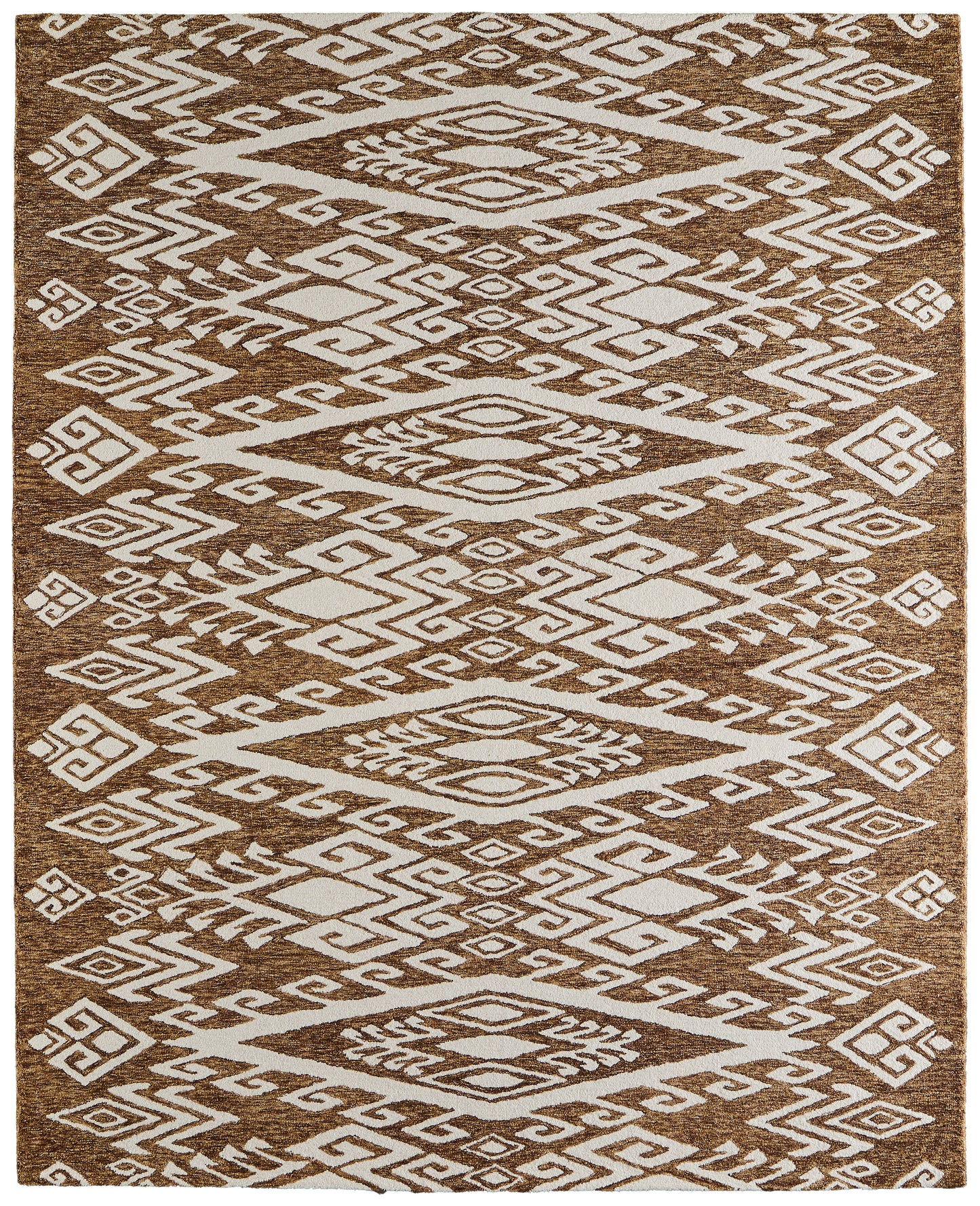 Wallace Transitional/Bohemian & Eclectic/Global Brown/White Accent Rug  Feizy Rugs Small Parcel,Feizy Rugs,Wallace,Brown/White,2' x 3',Accent Rug,Wool,Transitional/Bohemian & Eclectic/Global,India