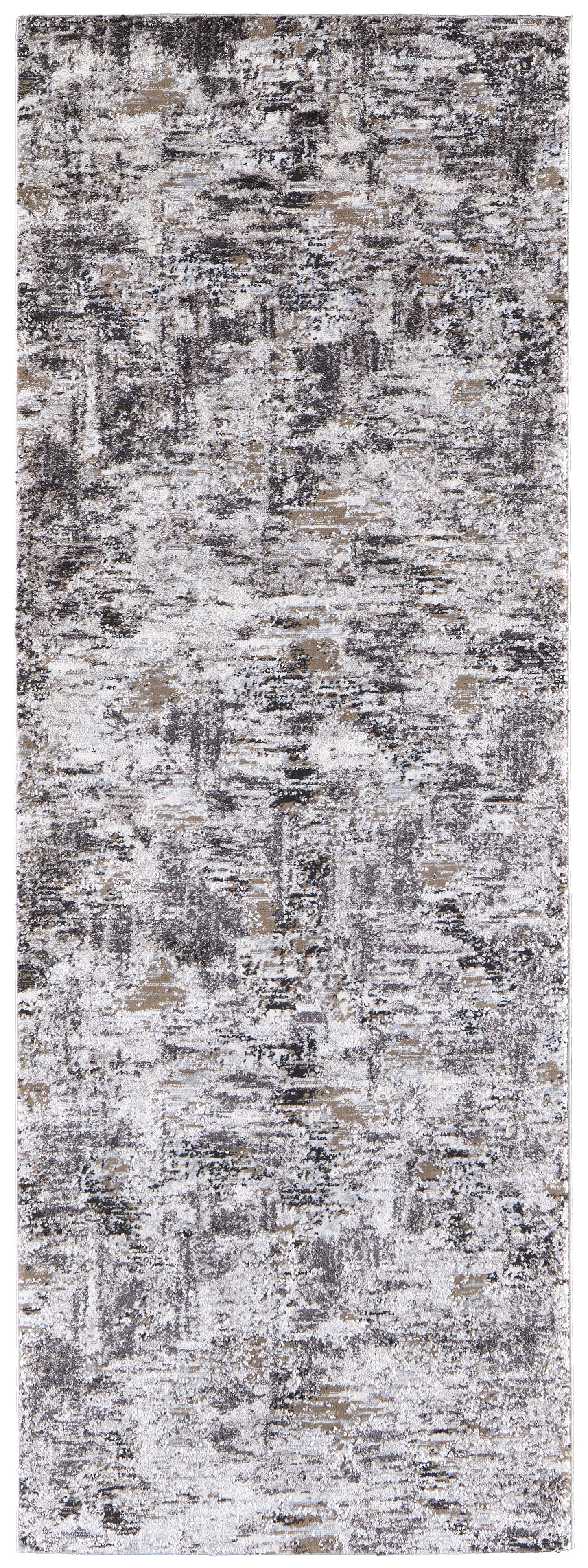 Vancouver Modern/Industrial Ivory/Gray/Brown Runner  Feizy Rugs Small Parcel,Feizy Rugs,Vancouver,Ivory/Gray/Brown,2'10" x 7'10",Runner,Polypropylene/Polyester,Modern/Industrial,Turkey