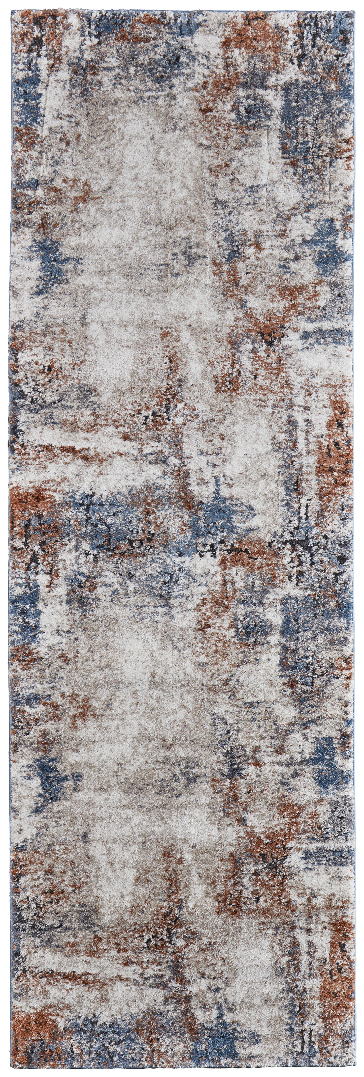 Gilmore Modern/Casual/Bohemian & Eclectic Ivory/Blue/Taupe Runner  Feizy Rugs Small Parcel,Feizy Rugs,Gilmore,Ivory/Blue/Taupe,2'6" x 8',Runner,Polypropylene,Modern/Casual/Bohemian & Eclectic,Turkey