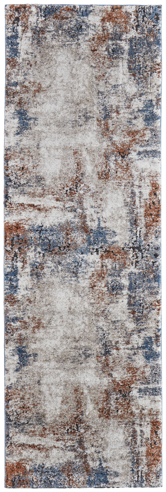 Gilmore Modern/Casual/Bohemian & Eclectic Ivory/Blue/Taupe Runner  Feizy Rugs Small Parcel,Feizy Rugs,Gilmore,Ivory/Blue/Taupe,2'6" x 8',Runner,Polypropylene,Modern/Casual/Bohemian & Eclectic,Turkey