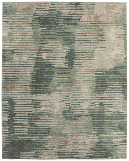 Eden Modern/Industrial Green/Ivory/Brown Accent Rug  Feizy Rugs Small Parcel,Feizy Rugs,Eden,Green/Ivory/Brown,1'8" x 2'10",Accent Rug,Polypropylene,Modern/Industrial,Turkey