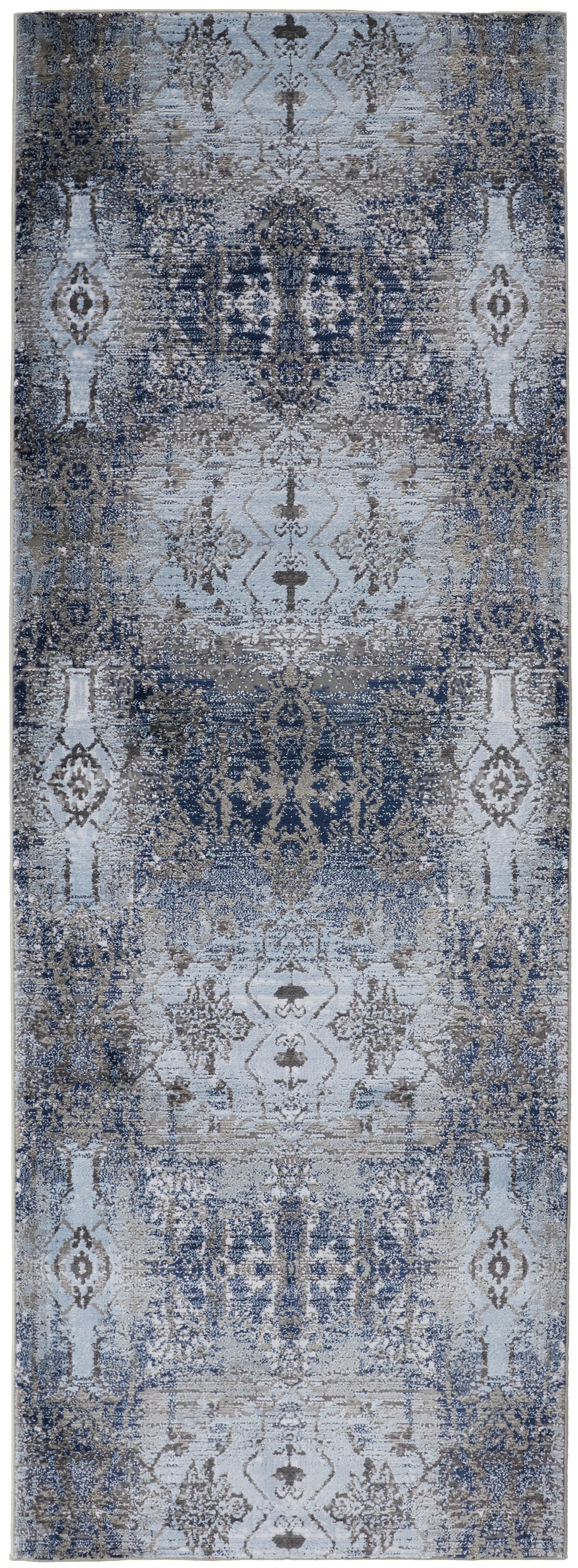 Gaspar Modern/Bohemian & Eclectic/Rustic Blue/Gray/Taupe Runner  Feizy Rugs Small Parcel,Feizy Rugs,Gaspar,Blue/Gray/Taupe,2'10" x 8',Runner,Polypropylene/Polyester,Modern/Bohemian & Eclectic/Rustic,Turkey