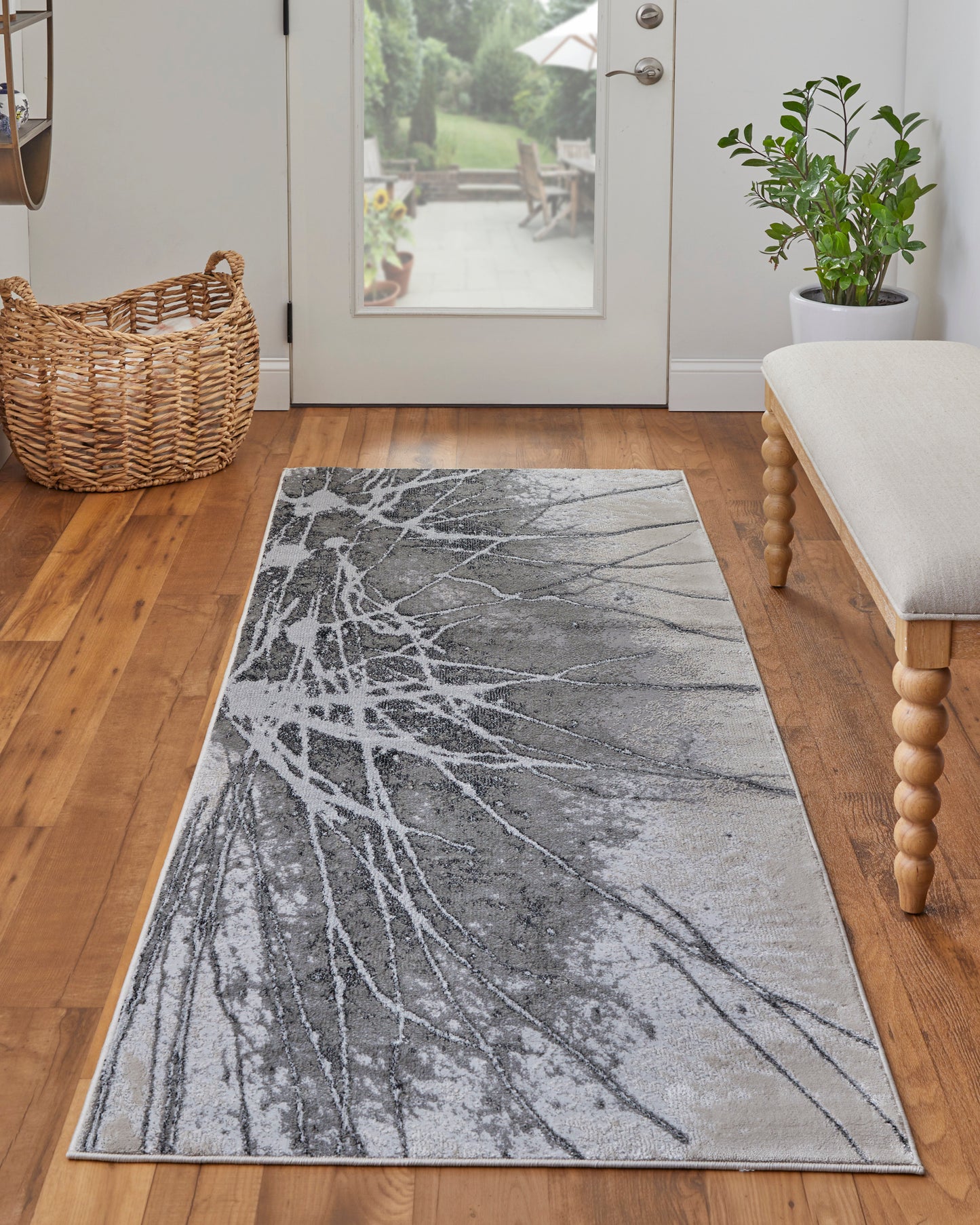 Astra Transitional/Industrial/Casual Gray/Silver/Ivory Runner  Feizy Rugs Small Parcel,Feizy Rugs,Astra,Gray/Silver/Ivory,2'10" x 7'10",Runner,Polyester/Polypropylene,Transitional/Industrial/Casual,Turkey