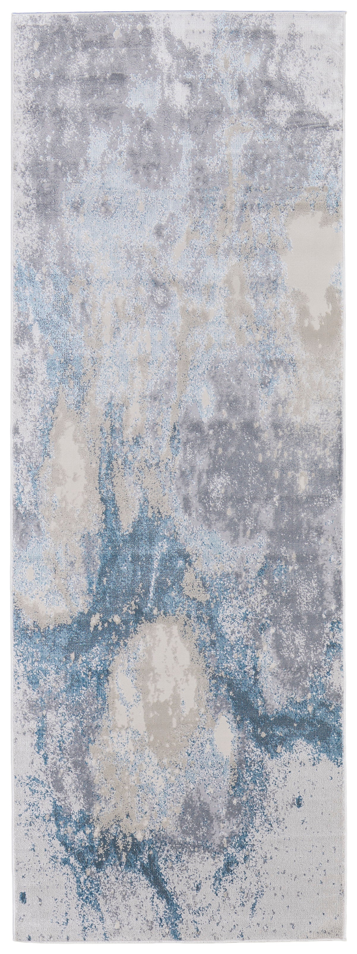 Astra Transitional/Industrial/Casual Blue/Gray Runner  Feizy Rugs Small Parcel,Feizy Rugs,Astra,Blue/Gray,2'10" x 7'10",Runner,Polyester/Polypropylene,Transitional/Industrial/Casual,Turkey