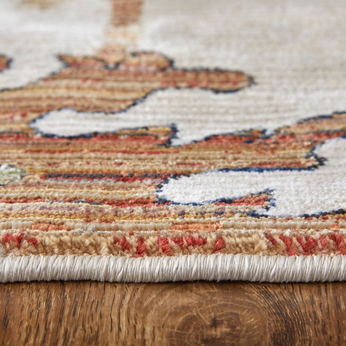 Melrose Transitional/Bohemian & Eclectic/Cottage Ivory/Red/Blue Accent Rug  Feizy Rugs Small Parcel,Feizy Rugs,Melrose,Ivory/Red/Blue,2' x 3',Accent Rug,Polypropylene/Polyester/Viscose,Transitional/Bohemian & Eclectic/Cottage,Turkey