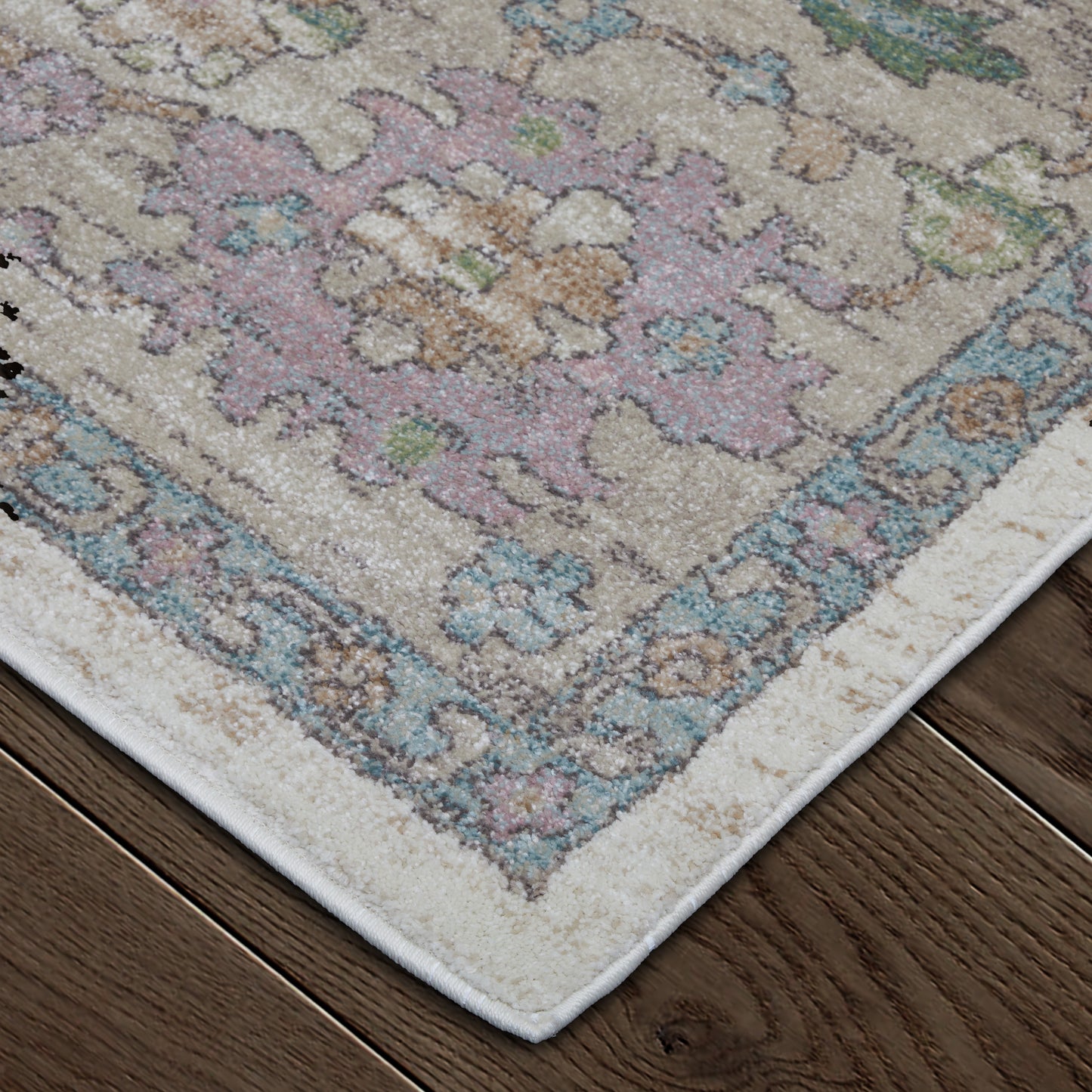 Dartmouth Transitional/Bohemian & Eclectic/Casual Ivory/Brown/Blue Area Rug