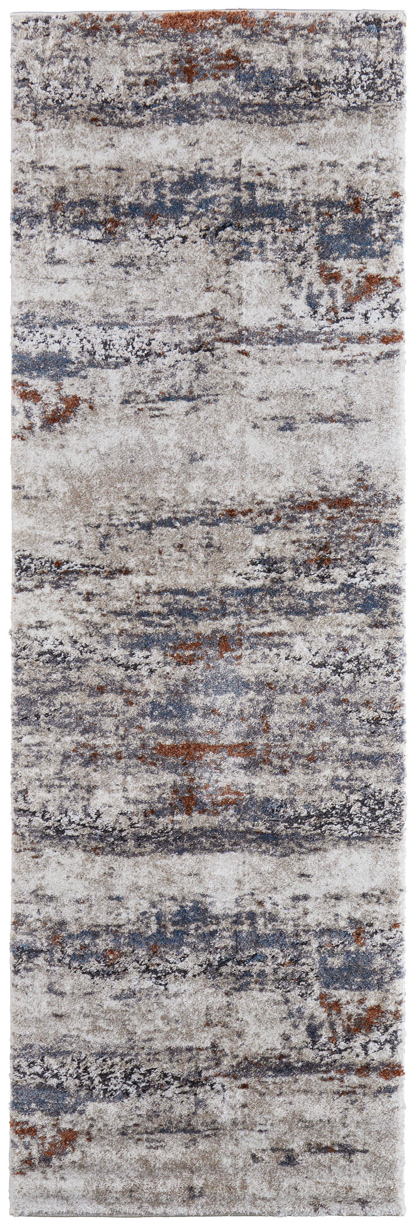 Gilmore Modern/Bohemian & Eclectic/Casual Ivory/Blue/Gray Runner  Feizy Rugs Small Parcel,Feizy Rugs,Gilmore,Ivory/Blue/Gray,2'6" x 8',Runner,Polypropylene,Modern/Bohemian & Eclectic/Casual,Turkey