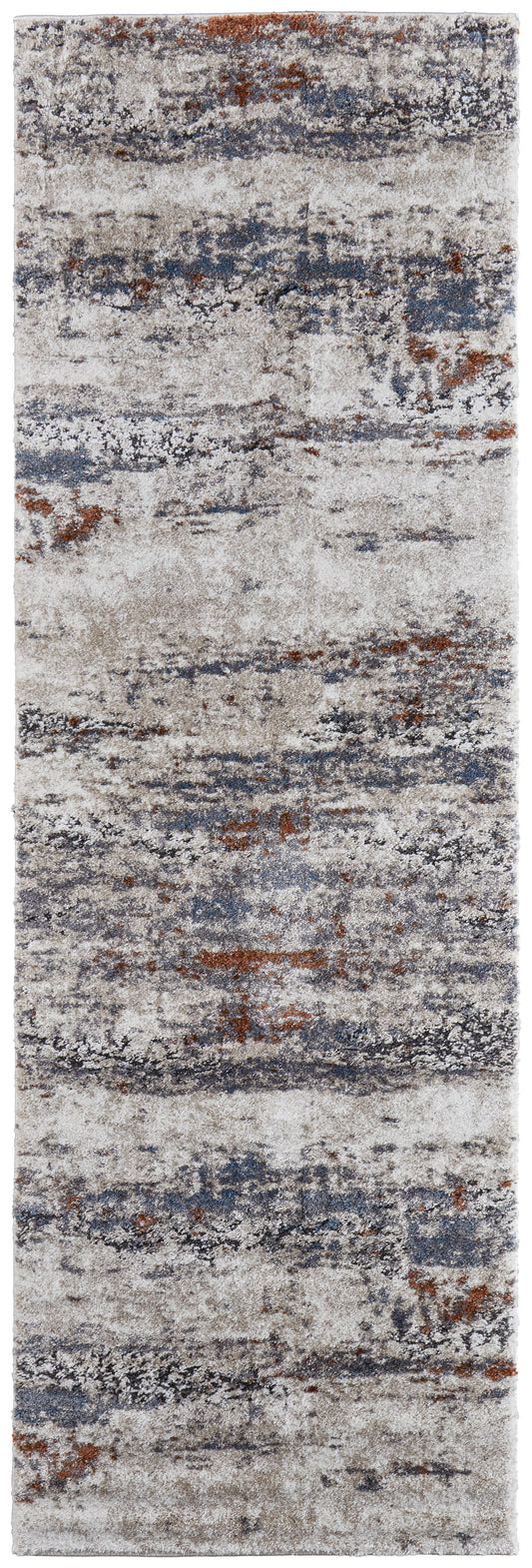 Gilmore Modern/Bohemian & Eclectic/Casual Ivory/Blue/Gray Runner  Feizy Rugs Small Parcel,Feizy Rugs,Gilmore,Ivory/Blue/Gray,2'6" x 8',Runner,Polypropylene,Modern/Bohemian & Eclectic/Casual,Turkey