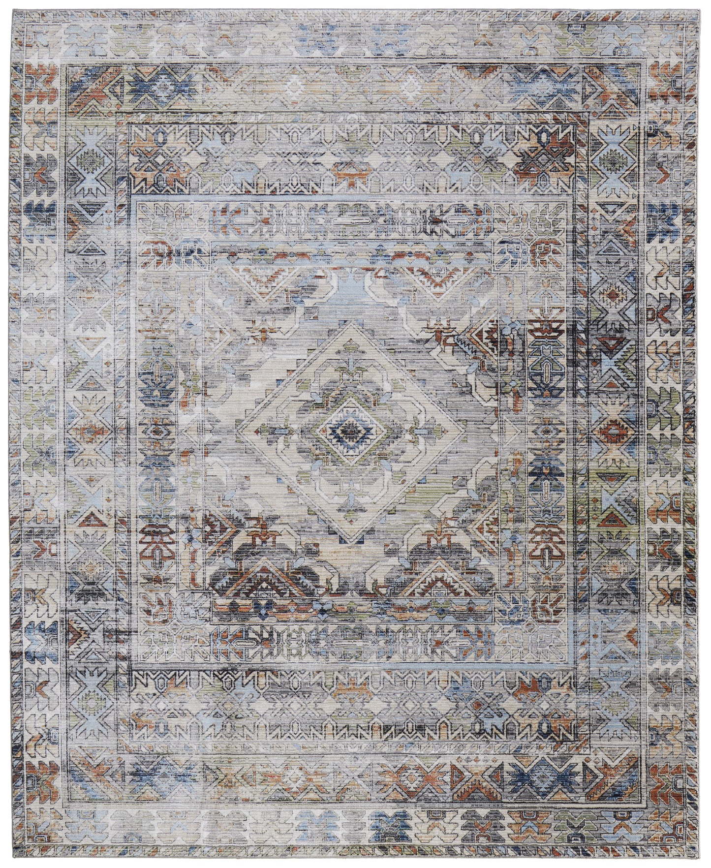 Melrose Transitional/Casual/Industrial Gray/Red/Blue Accent Rug  Feizy Rugs Small Parcel,Feizy Rugs,Melrose,Gray/Red/Blue,2' x 3',Accent Rug,Polypropylene/Polyester/Viscose,Transitional/Casual/Industrial,Turkey