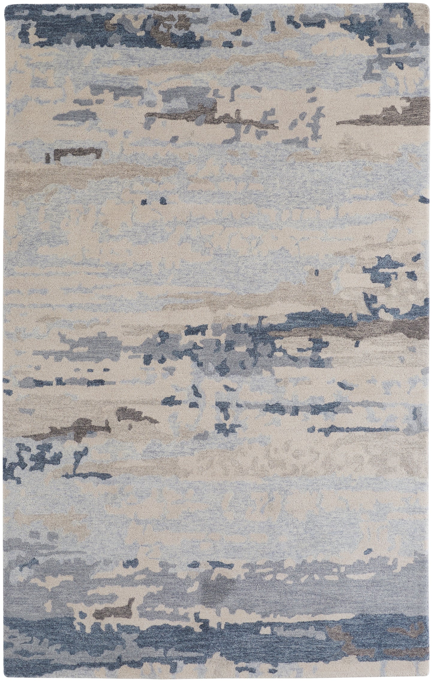 Everley Modern/Casual Blue/Gray/Ivory Accent Rug