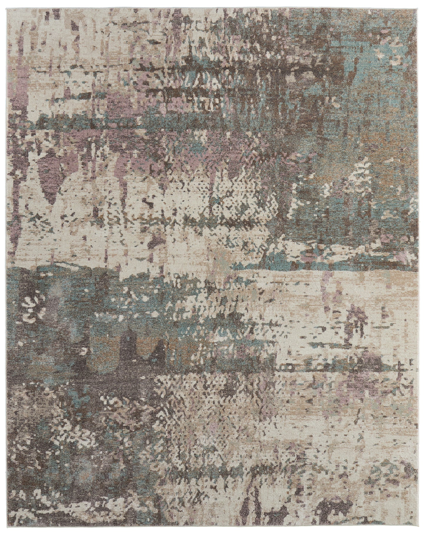 Eden Modern/Industrial/Bohemian & Eclectic Ivory/Blue/Purple Area Rug