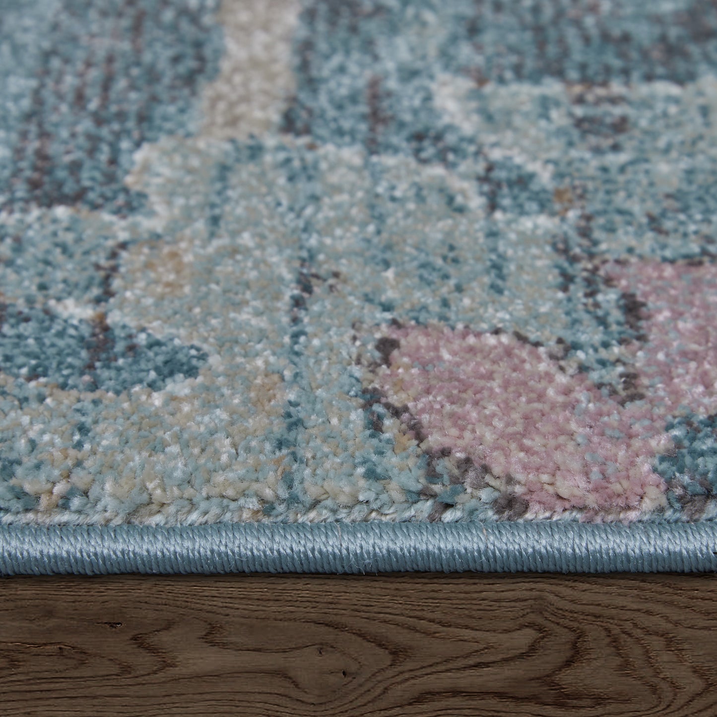 Dartmouth Transitional/Bohemian & Eclectic Blue/Ivory/Pink Area Rug