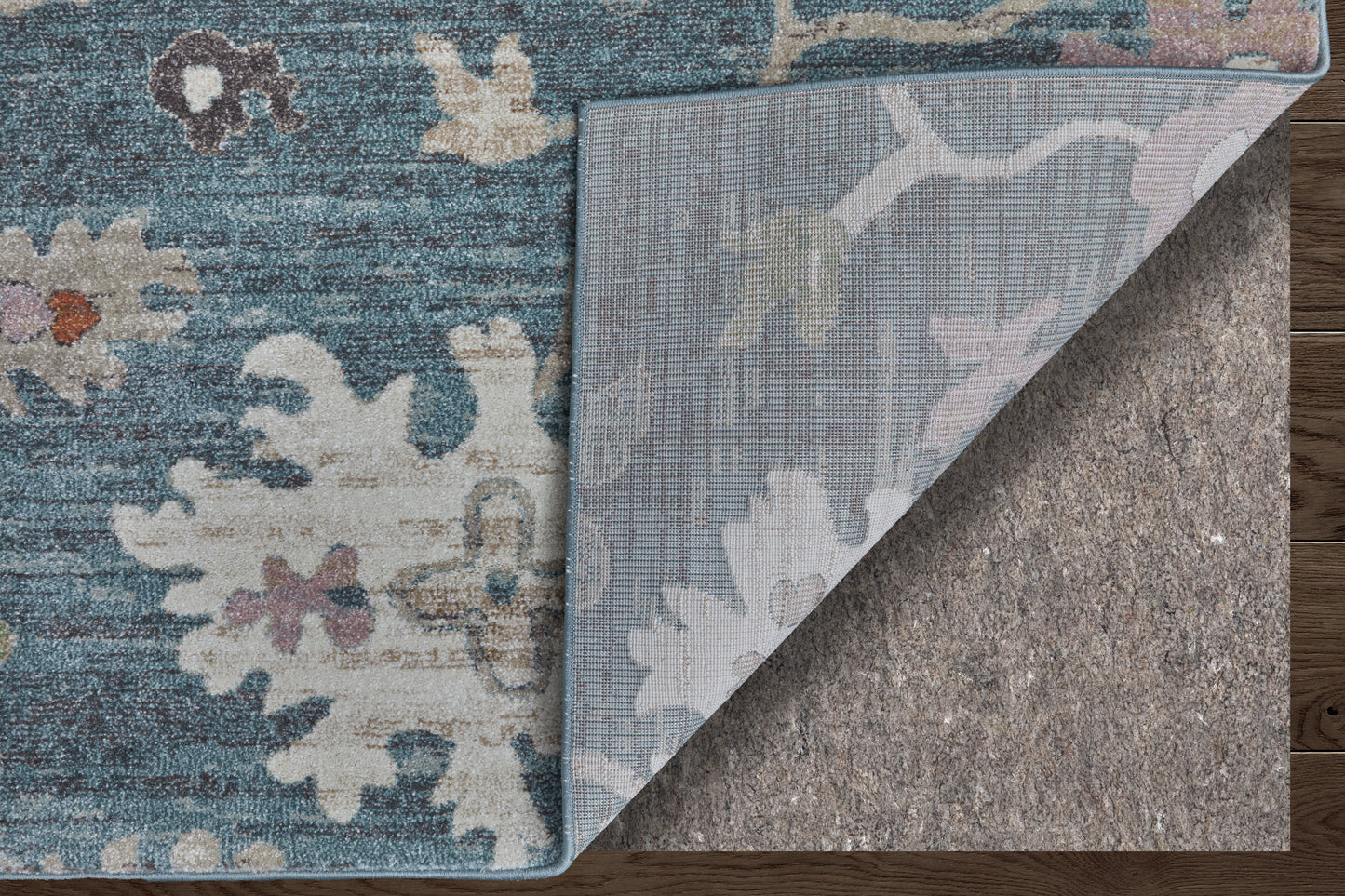 Dartmouth Transitional/Bohemian & Eclectic Blue/Ivory/Pink Area Rug