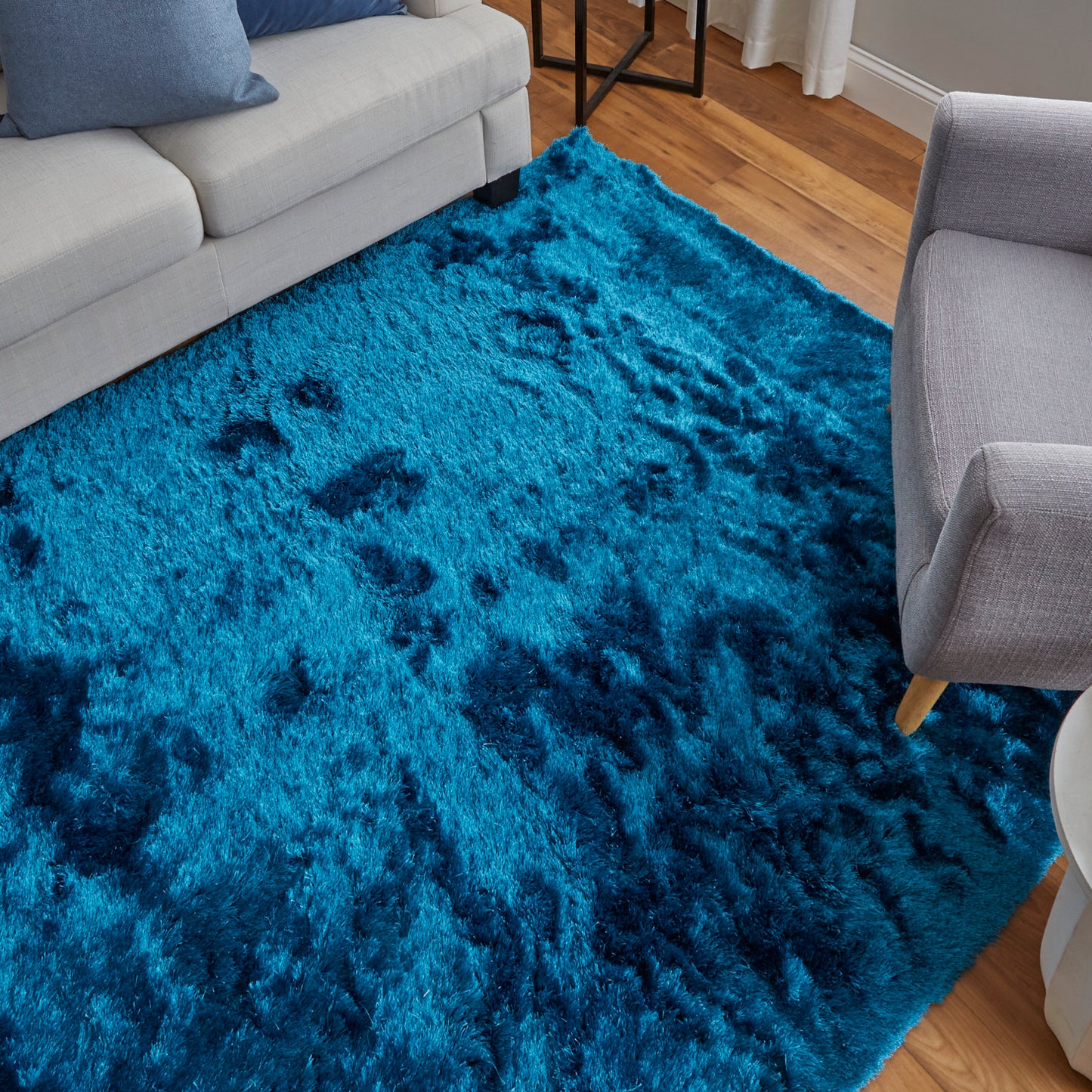 Indochine Modern/Luxury & Glam/Casual Blue Accent Rug  Feizy Rugs Small Parcel,Feizy Rugs,Indochine,Blue,3'6" x 5'6",Accent Rug,Polyester,Modern/Luxury & Glam/Casual,China