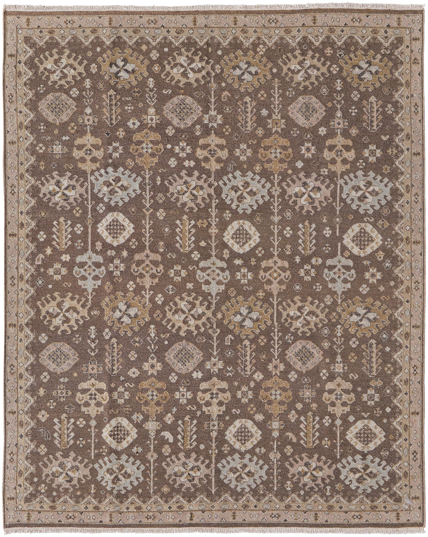 Corbitt Traditional/Classic Brown/Ivory Area Rug