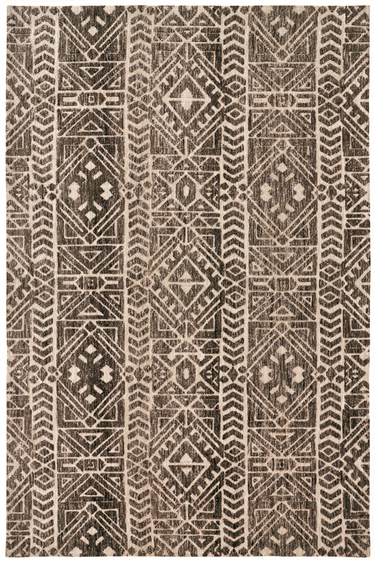 Colton Modern/Cabin & Lodge/Global Brown/Taupe/Ivory Accent Rug