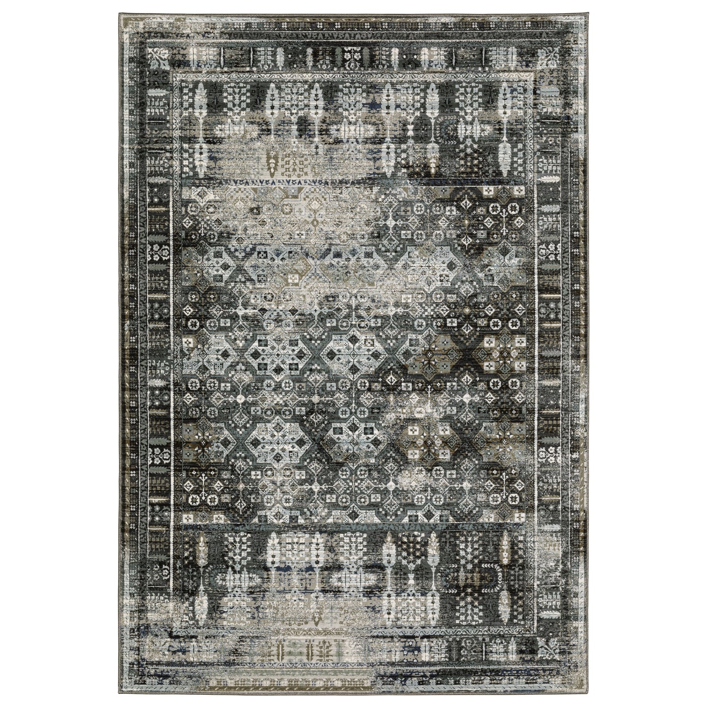 GEMINI 070N2 Charcoal Rug - ORIENTAL WEAVERS