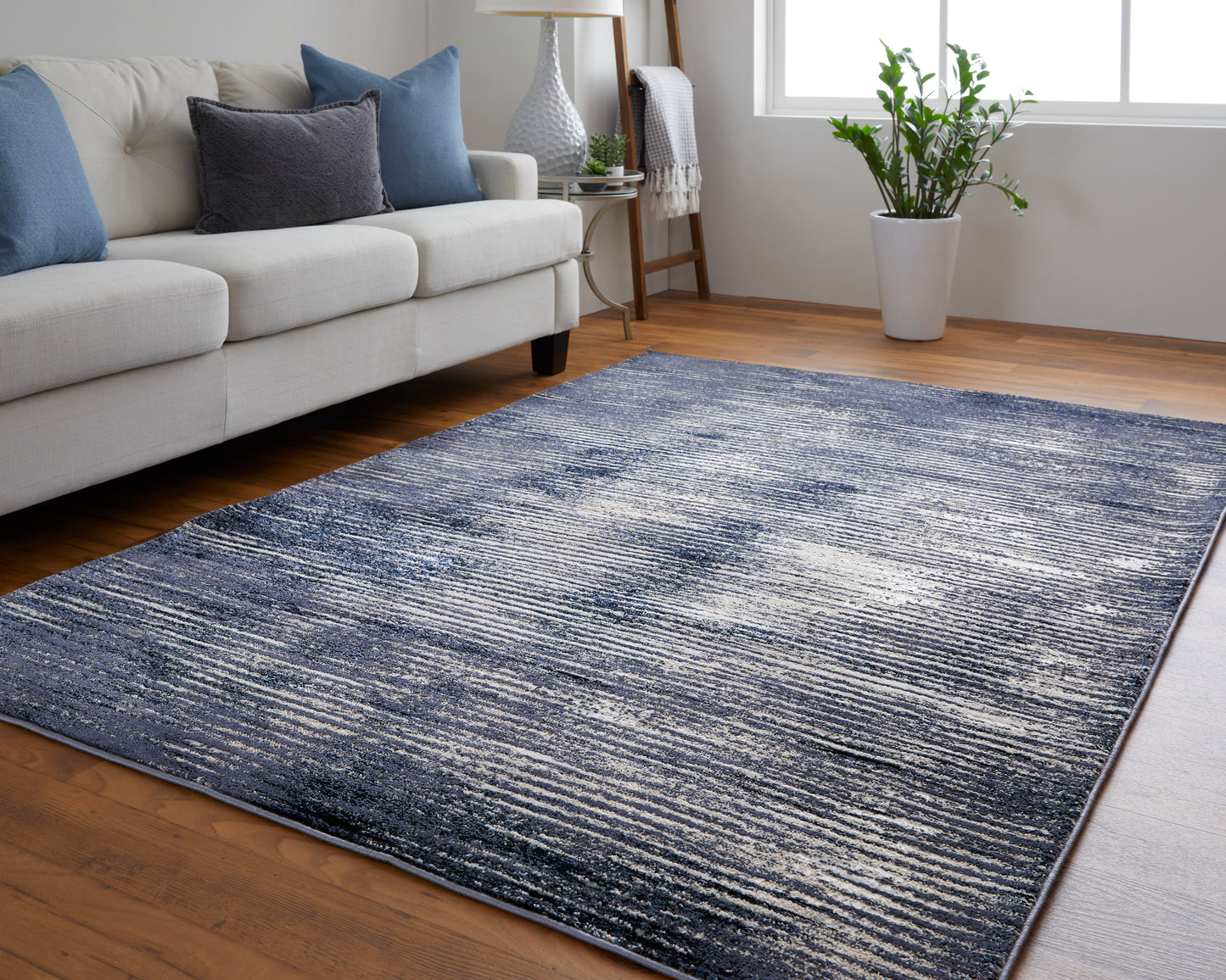 Indio Modern/Industrial/Casual Blue/Gray/Ivory Runner  Feizy Rugs Small Parcel,Feizy Rugs,Indio,Blue/Gray/Ivory,2'10" x 7'10",Runner,Polyester/Polypropylene,Modern/Industrial/Casual,Turkey