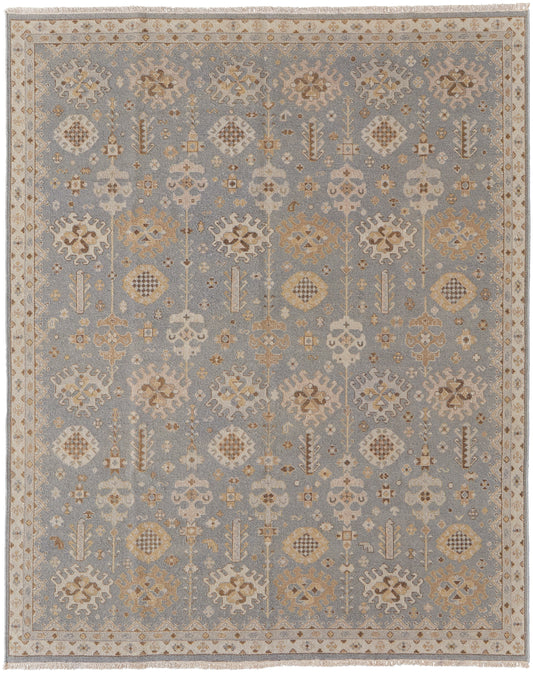 Corbitt Traditional/Classic Blue/Gray/Ivory Accent Rug