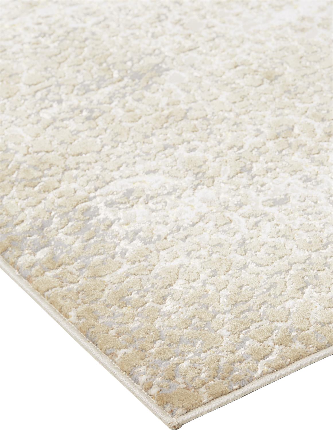 Aura Modern/Industrial/Casual Ivory/Gray/Gold Accent Rug