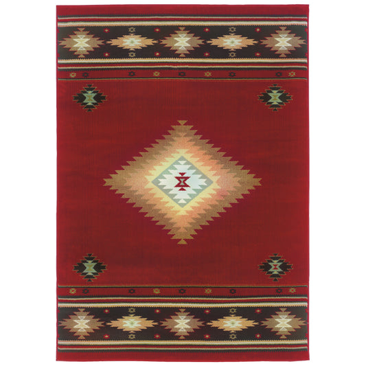 HUDSON 087K1 Red Rug - ORIENTAL WEAVERS