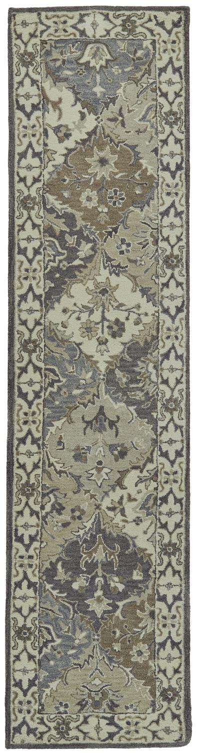 Eaton Traditional/French & Victorian Blue/Gray/Taupe Runner  Feizy Rugs Small Parcel,Feizy Rugs,Eaton,Blue/Gray/Taupe,2'6" x 10',Runner,Wool,Traditional/French & Victorian,India