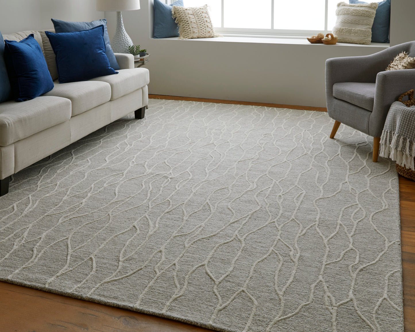 Enzo Transitional/Casual/Natural Taupe/Ivory Runner  Feizy Rugs Small Parcel,Feizy Rugs,Enzo,Taupe/Ivory,2'6" x 8',Runner,Wool,Transitional/Casual/Natural,India