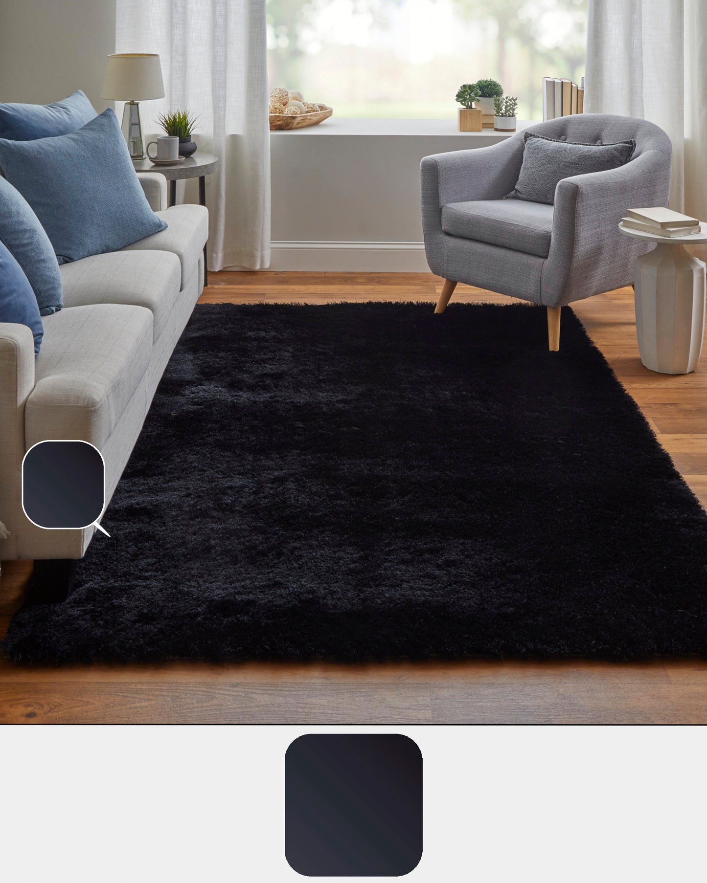 Indochine Modern/Luxury & Glam/Casual Black Runner  Feizy Rugs Small Parcel,Feizy Rugs,Indochine,Black,2'6" x 6',Runner,Polyester,Modern/Luxury & Glam/Casual,China