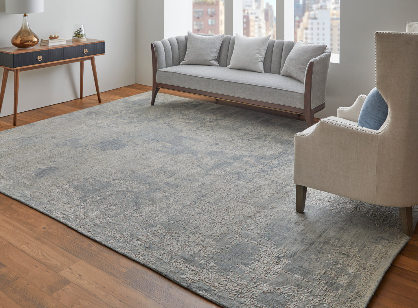 Eastfield Modern/Casual Silver/Gray Accent Rug