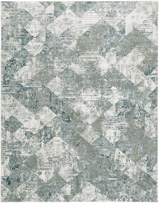 Atwell Transitional/Casual/Rustic Green/Ivory Accent Rug