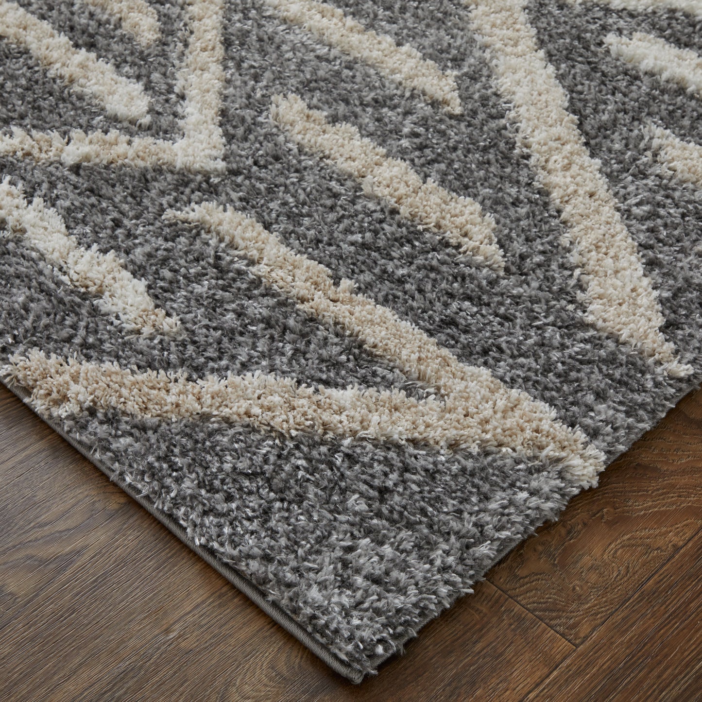 Mynka Transitional/Bohemian & Eclectic/Farmhouse Gray/Ivory Runner  Feizy Rugs Small Parcel,Feizy Rugs,Mynka,Gray/Ivory,2'6" x 8',Runner,Polyester,Transitional/Bohemian & Eclectic/Farmhouse,Turkey