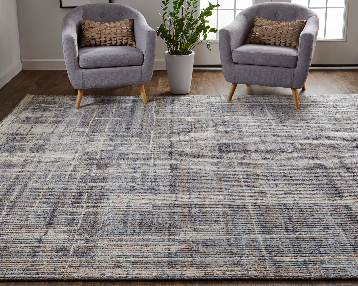 Alford Modern/Industrial/Bohemian & Eclectic Gray/Ivory/Taupe Accent Rug