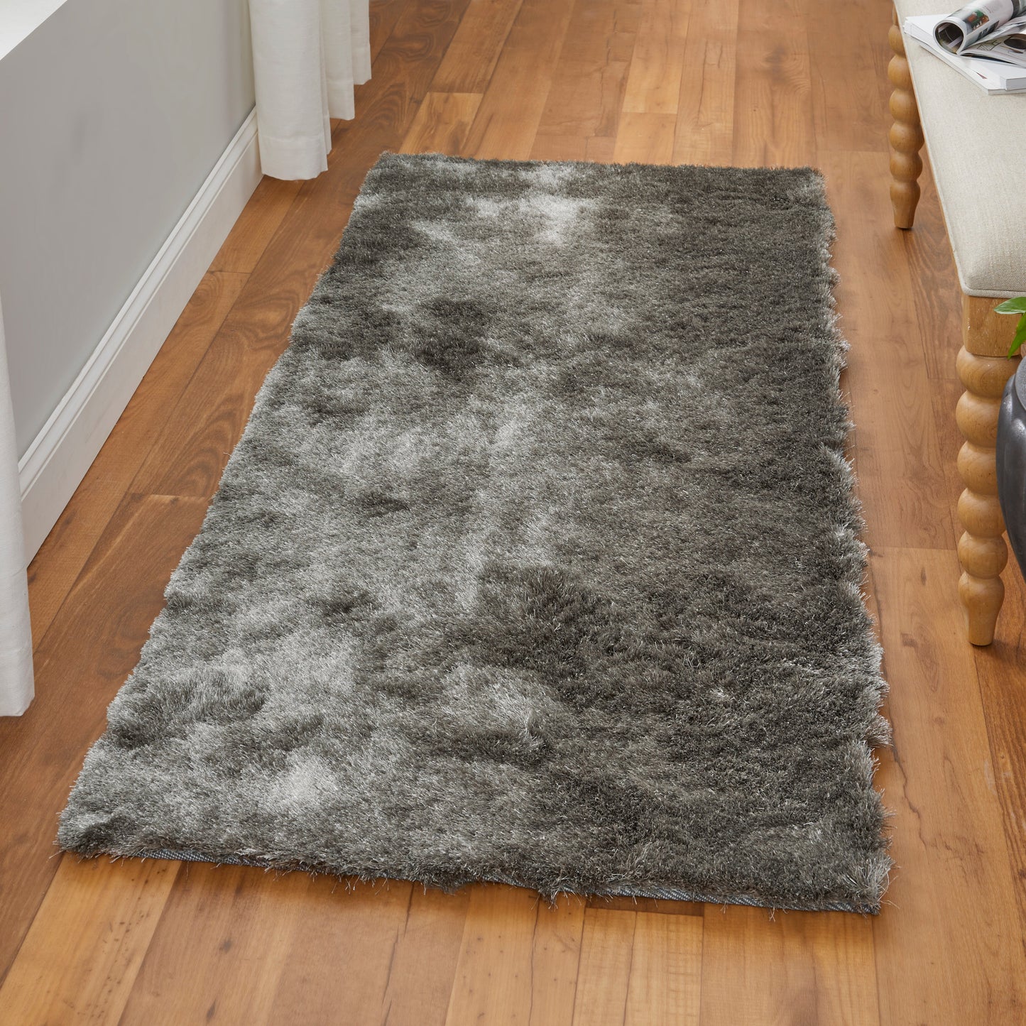 Indochine Modern/Luxury & Glam/Casual Gray/Black Runner  Feizy Rugs Small Parcel,Feizy Rugs,Indochine,Gray/Black,2'6" x 6',Runner,Polyester,Modern/Luxury & Glam/Casual,China