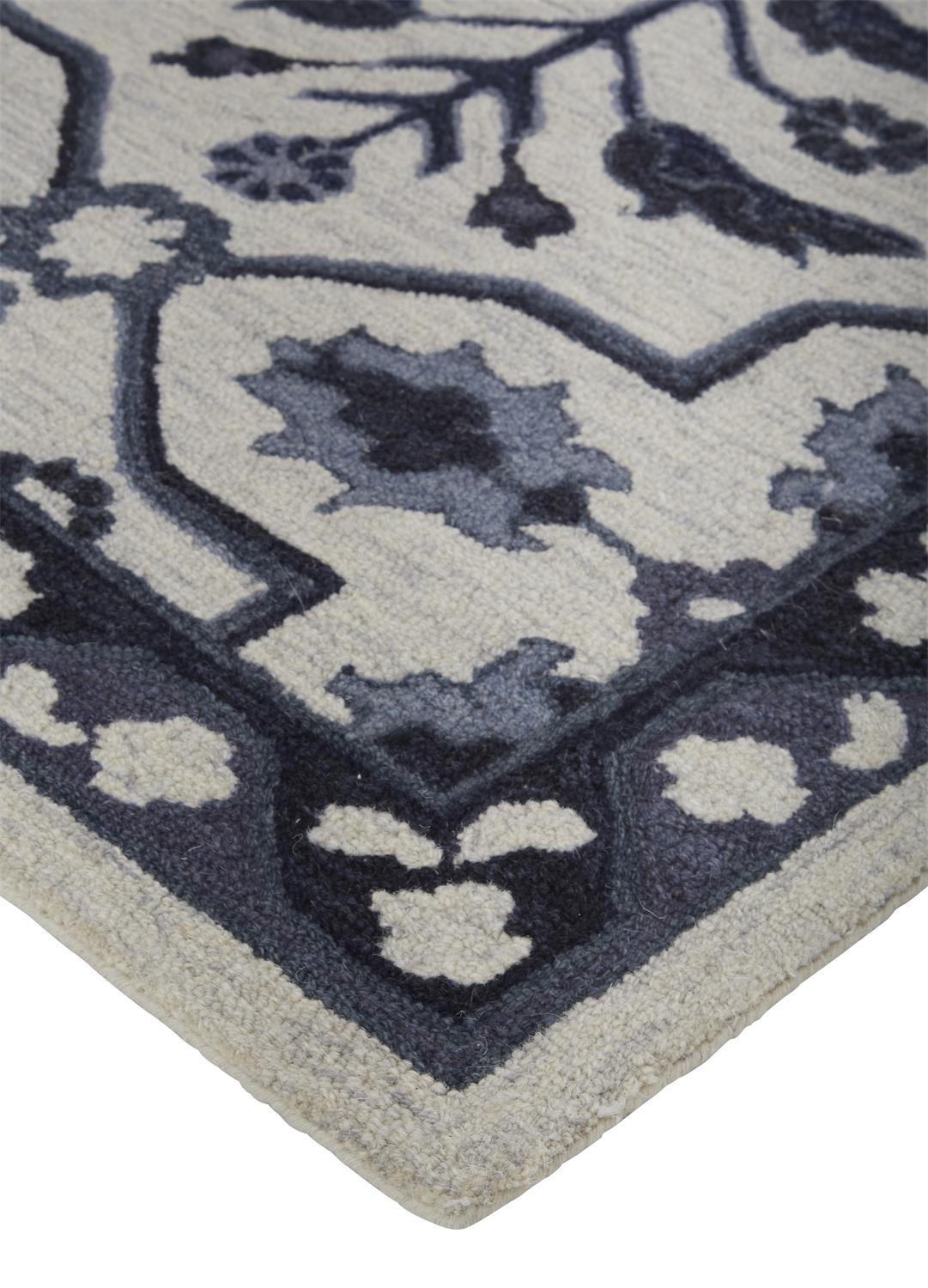 Fallon Traditional/Classic Gray/Blue/Ivory Accent Rug  Feizy Rugs Small Parcel,Feizy Rugs,Fallon,Gray/Blue/Ivory,2' x 3',Accent Rug,Wool,Traditional/Classic,India