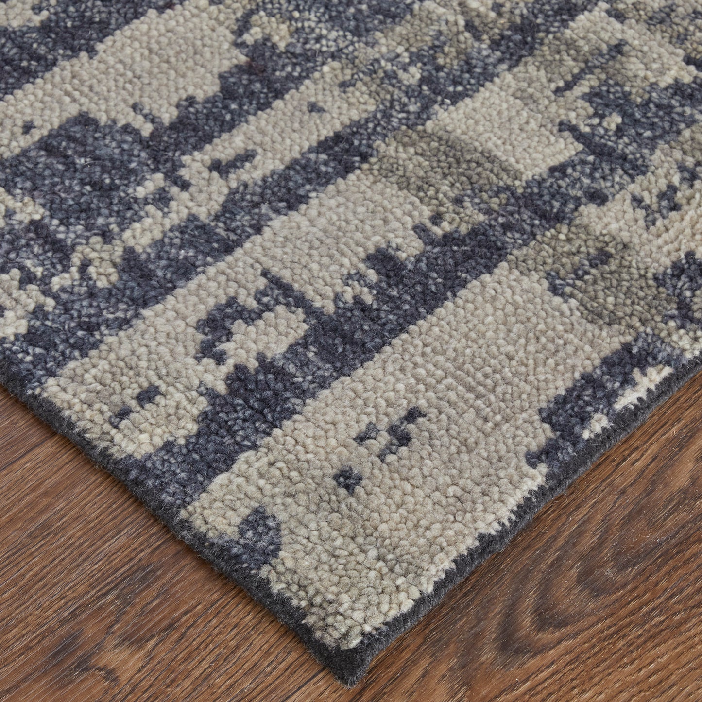 Altmar Modern/Bohemian & Eclectic/Industrial Blue/Gray/Taupe Accent Rug  Feizy Rugs Small Parcel,Feizy Rugs,Altmar,Blue/Gray/Taupe,2' x 3',Accent Rug,Wool,Modern/Bohemian & Eclectic/Industrial,India