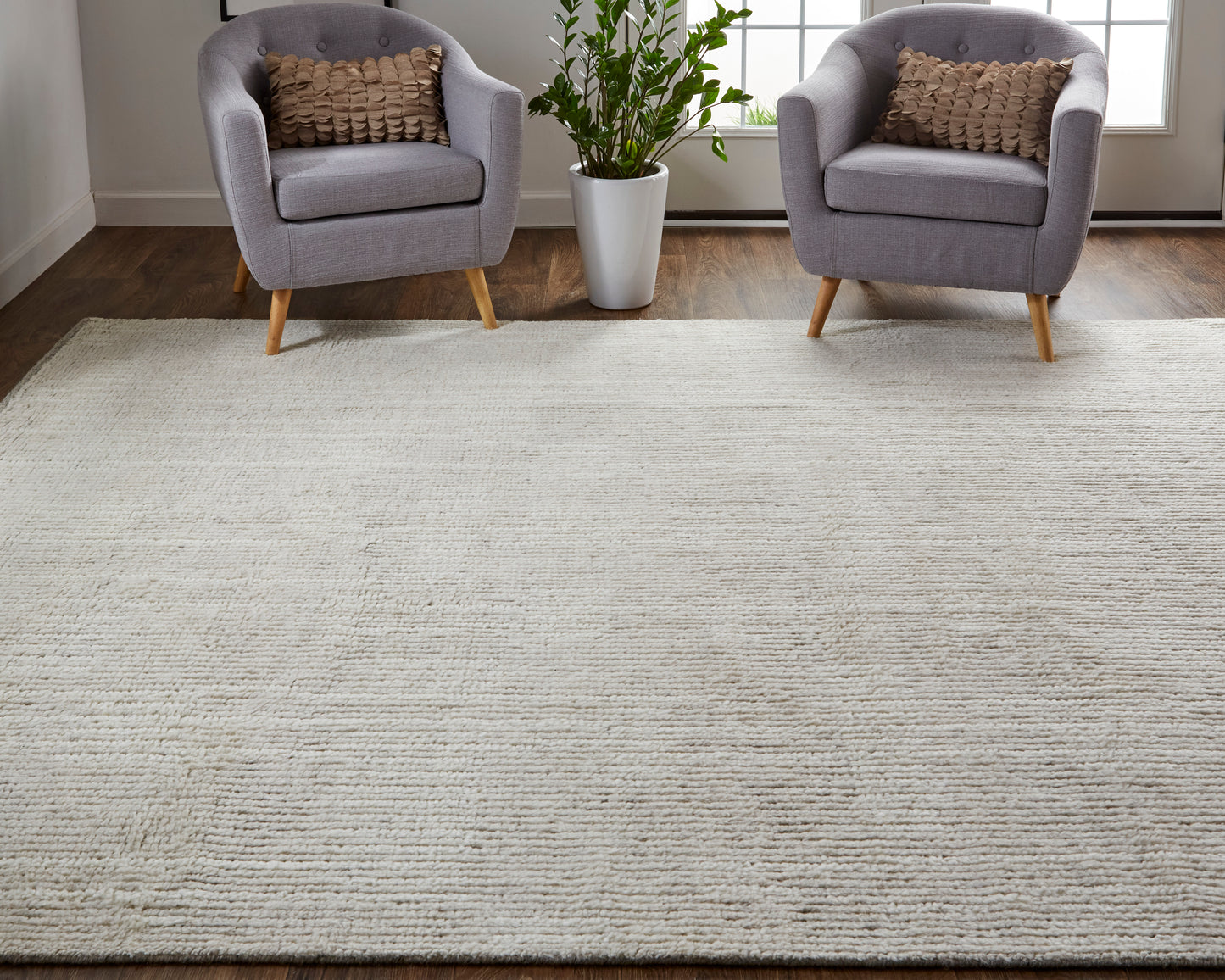 Alford Modern/Classic/Industrial Ivory/Tan Accent Rug