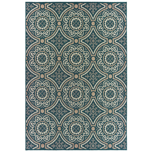 LATITUDE 609B3 Blue Rug - ORIENTAL WEAVERS