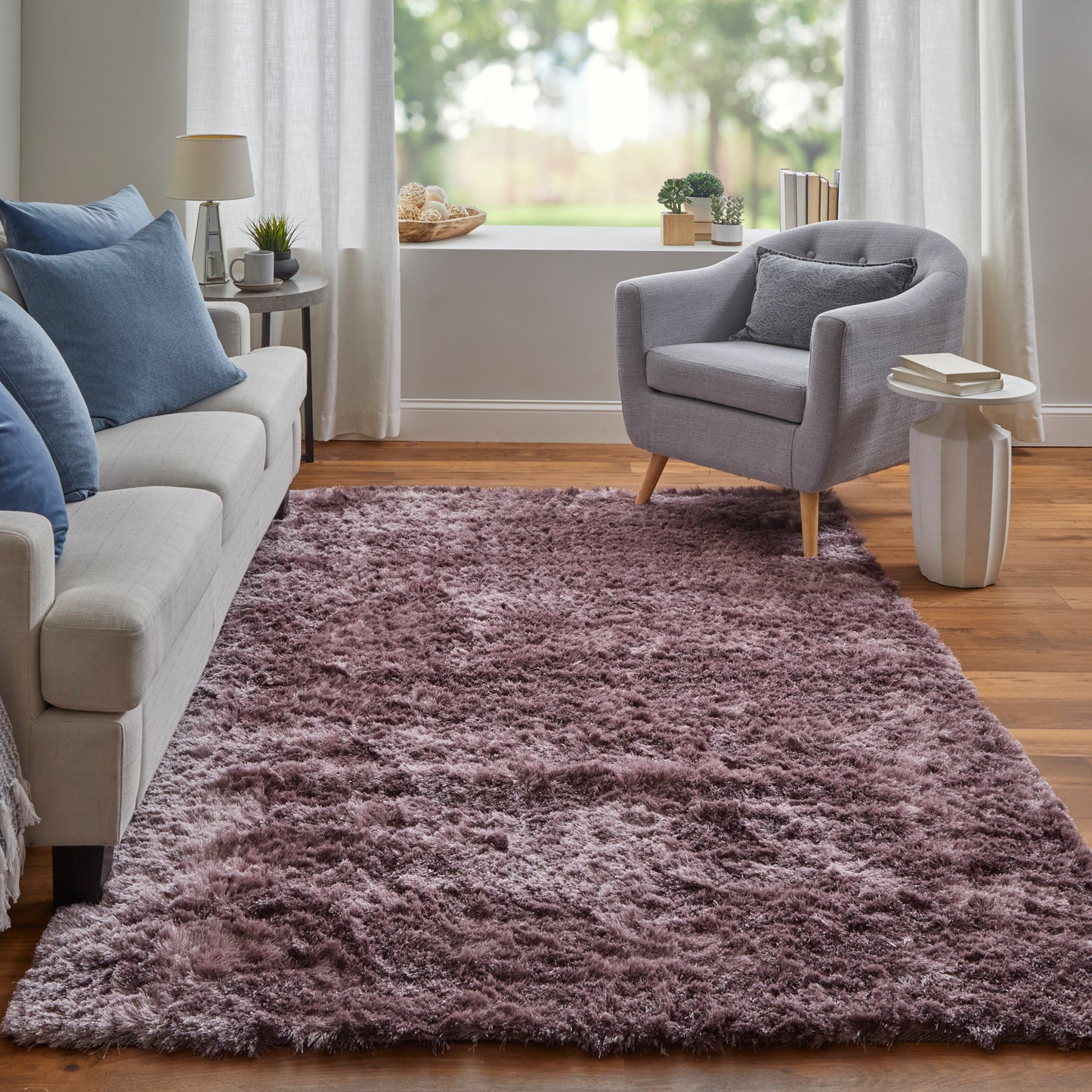 Indochine Modern/Luxury & Glam/Casual Purple/Pink Accent Rug  Feizy Rugs Small Parcel,Feizy Rugs,Indochine,Purple/Pink,3'6" x 5'6",Accent Rug,Polyester,Modern/Luxury & Glam/Casual,China