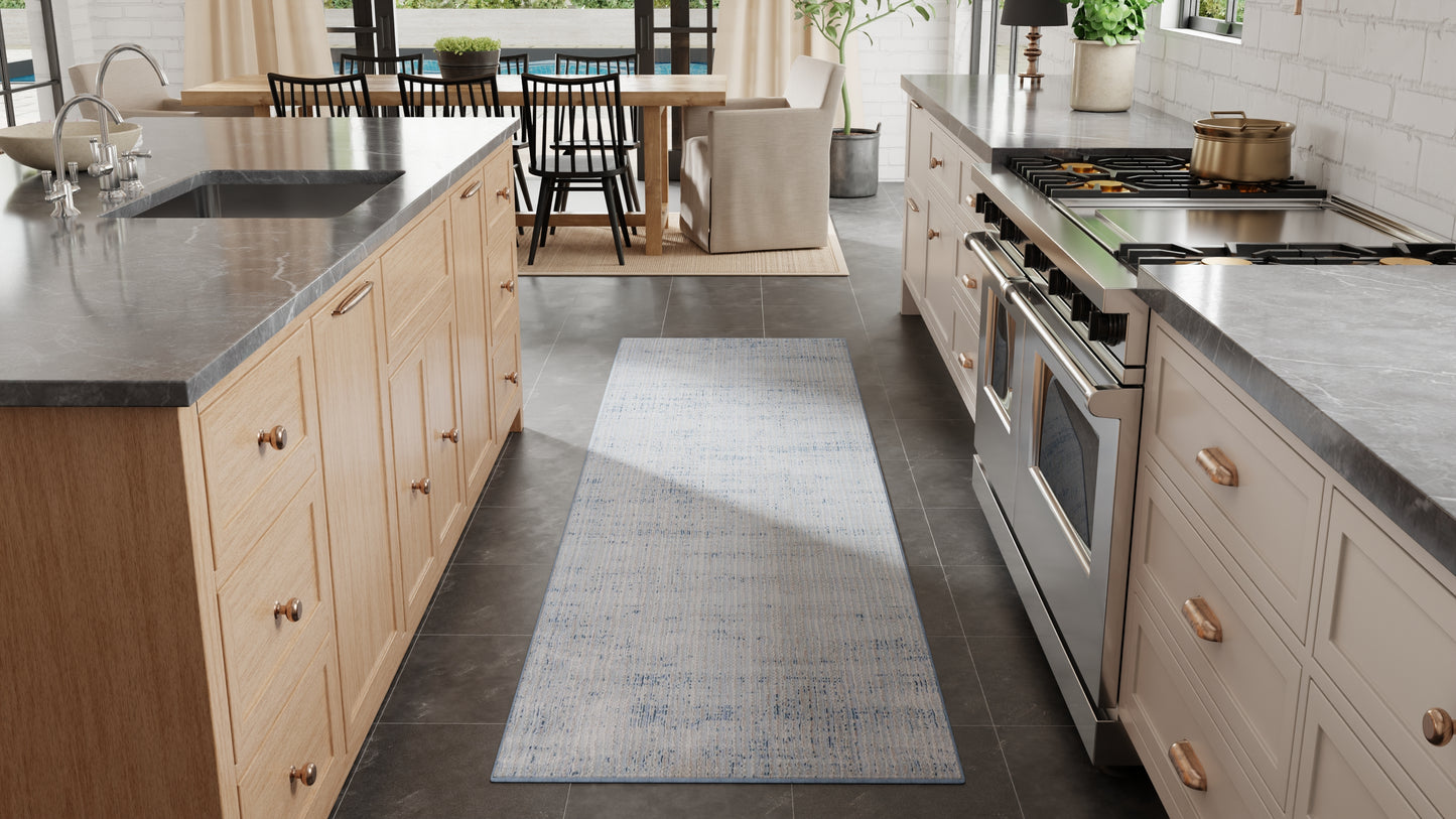 Deja Modern/Casual Blue Runner  Feizy Rugs Small Parcel,Feizy Rugs,Deja,Blue,2'6" x 7'3",Runner,Polypropylene/Polyester,Modern/Casual,Turkey